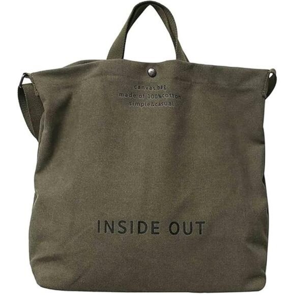 Women Large Canvas Tote Handbags Casual Shoulder Work Bag Crossbody Top - Picture 8 of 8